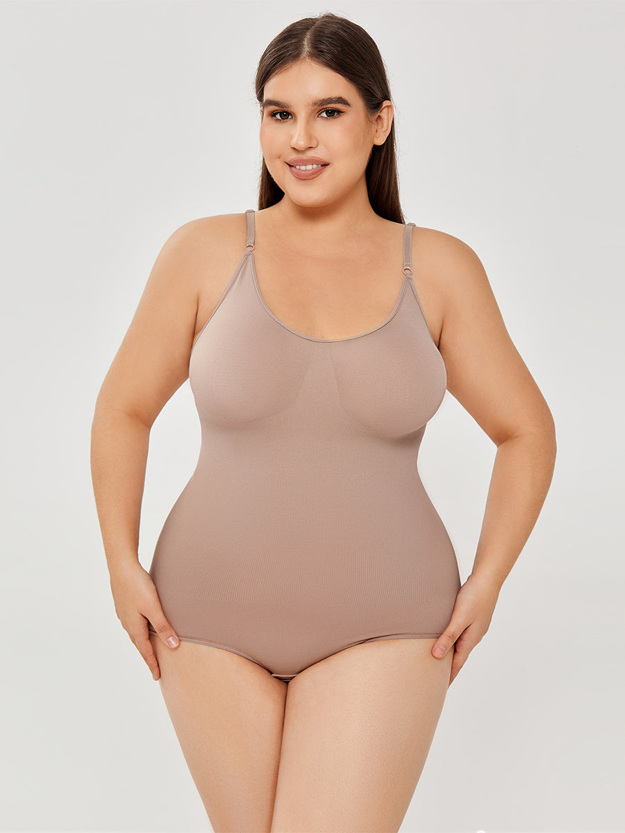 “Women’s tummy control full bust body shaper bodysuit for smooth silhouette and support”