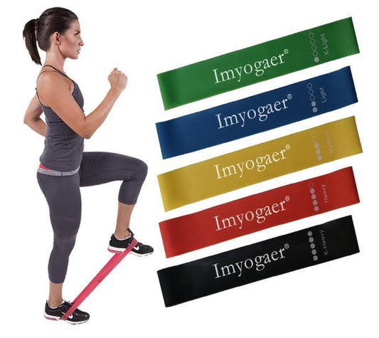“Colorful gym fitness resistance bands for yoga, stretching, and pull-up assistance”